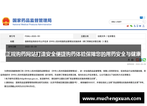 正规购药网站打造安全便捷购药体验保障您的用药安全与健康